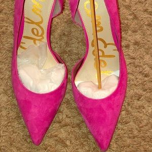 Sam Edelman Pink Suede Onyx D’Orsay Pimps
